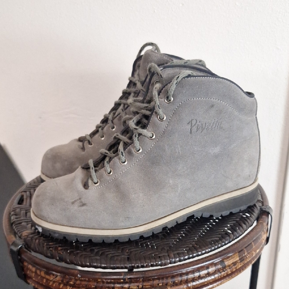 Vintage  Pivetta DMC Suede Leather Hiking Boots Men's Size 9 M Italian Italy